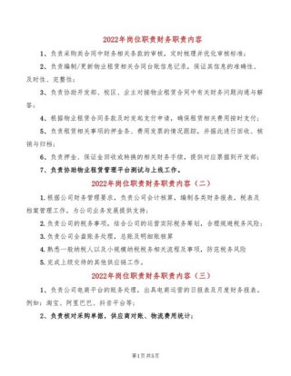 2022年会计的主要职责