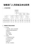 关于销售职位的职责有哪些