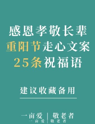 最火重阳节节日祝福语85条