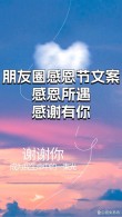 感恩节发朋友圈文案说说120句