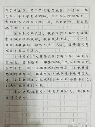 高中军训总结500字