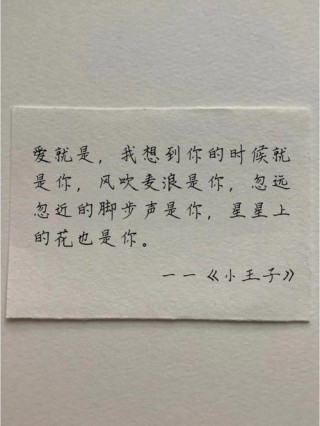 《小王子》经典语录大全