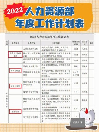 公司人力资源年度计划