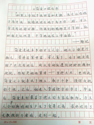 读书心得200字简爱