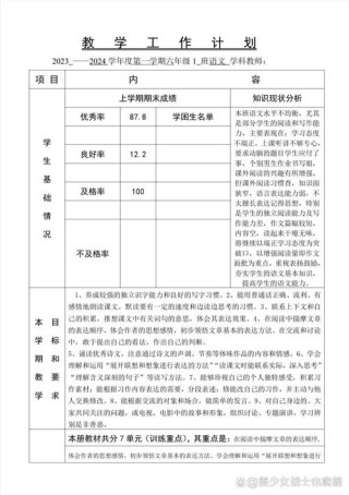 七年级语文教学计划范文