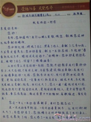 致敬老师的感谢信