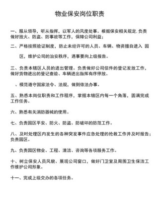 做一名保安的基本职责七篇