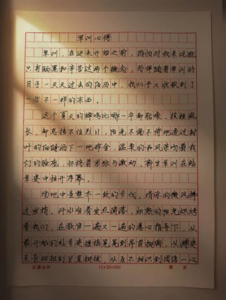 总结军训作文800字