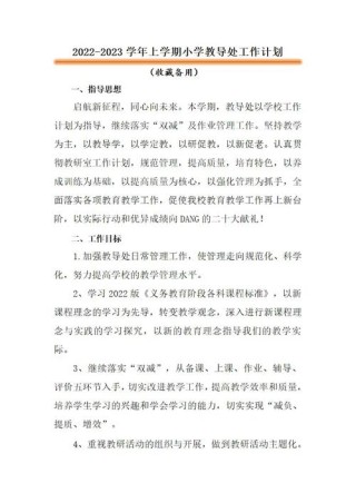 学校教导处个人计划五篇