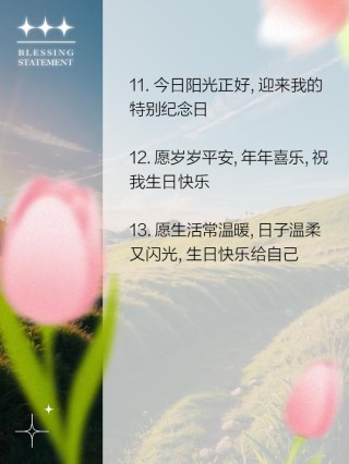 适合自己生日发朋友圈文案