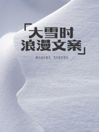 有关雪的抖音文案