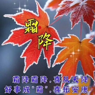 霜降温馨祝福句子155句