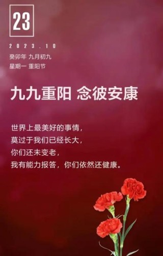 2022重阳节的祝福语录