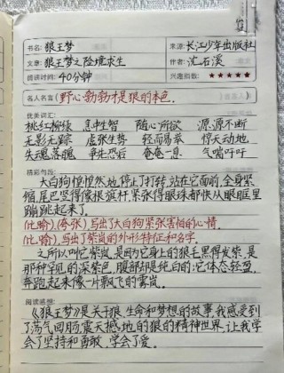 一千字读书笔记狼王梦