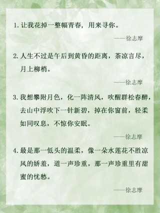 徐志摩经典语录集锦15篇