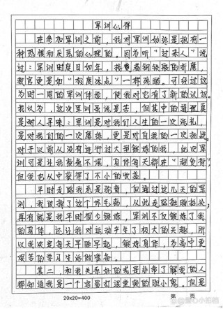 军训总结作文400字