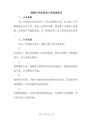 公司业务员工作总结