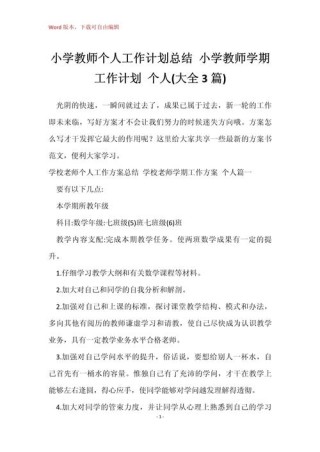 学校老师个人学期工作计划