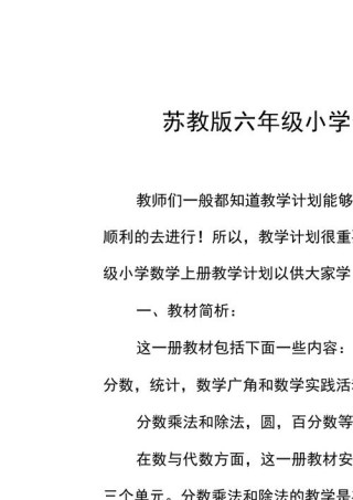 六年级数学老师教学计划