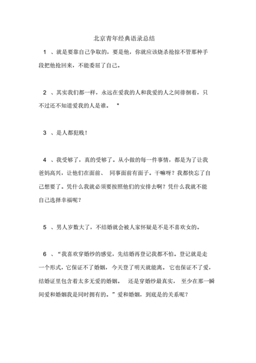 北京青年语录是什么？了解一下 第2张