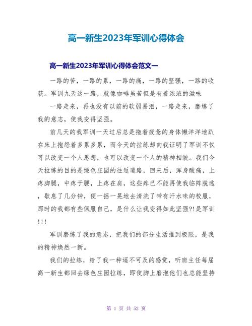 高一新生军训的心得体会 第1张