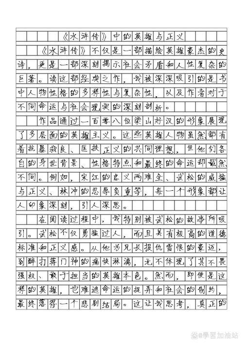 水浒传观后感100字作文10篇 第1张