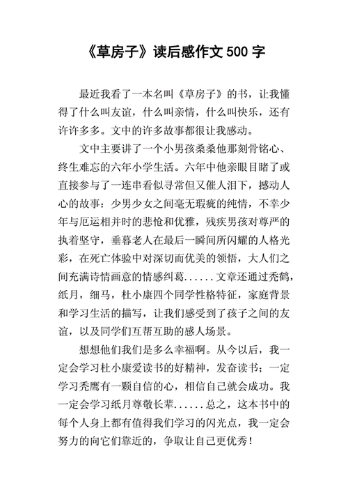 草房子观后感五年级作文500字（10篇） 第3张