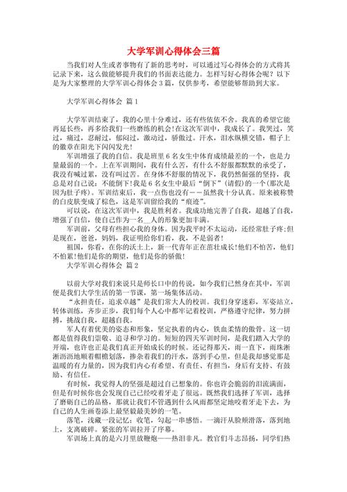 大学生的军训心得10篇 第2张