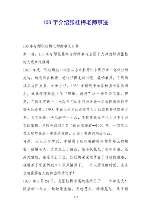 张桂梅老师的个人事迹 第1张