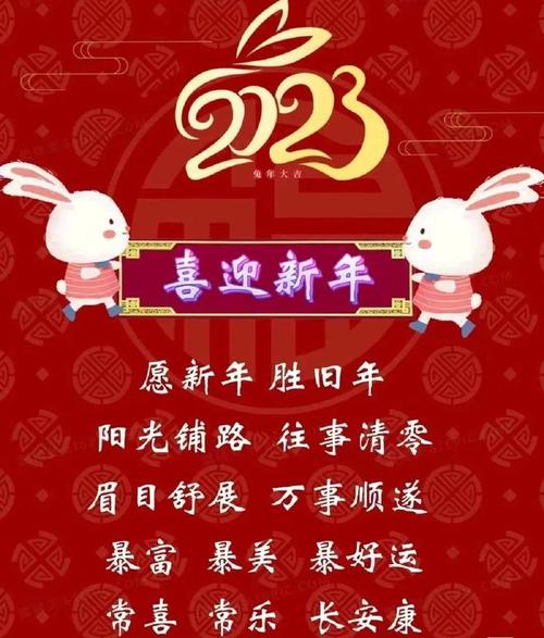 2023兔年新年吉祥祝福语130句 第2张