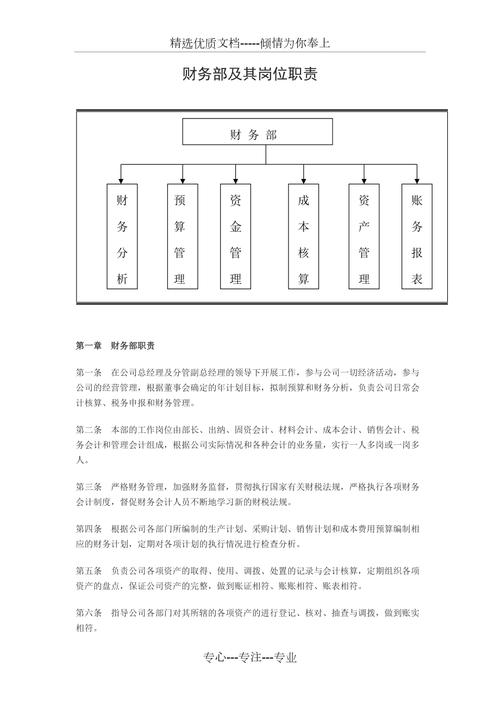 财务部职责工作内容有哪些 第3张