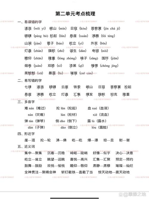 2022六年级上册语文知识点梳理 第2张