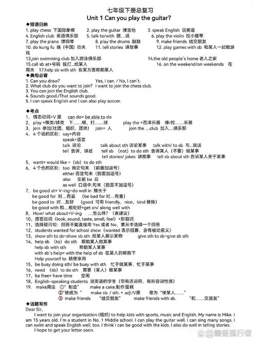 必考初一英语知识点梳理 第3张