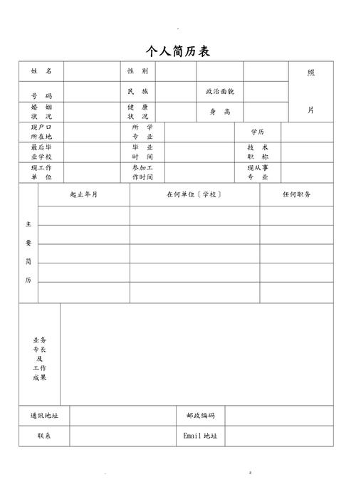 标准个人简历精选 第1张