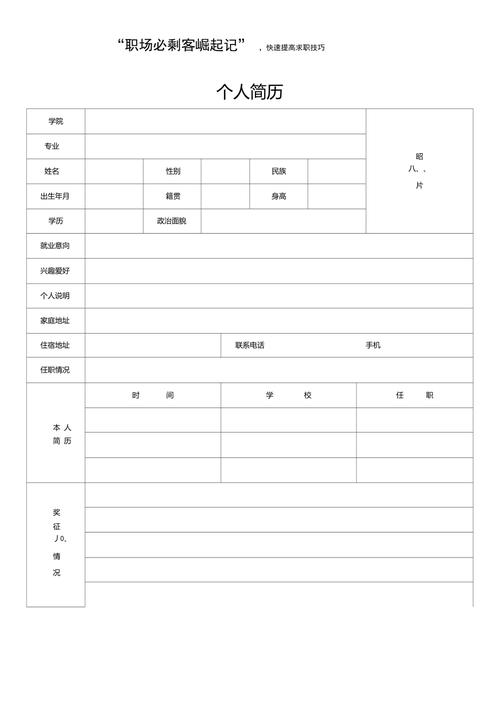 标准个人简历精选 第2张