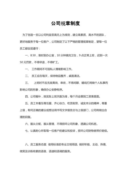 公司规范管理规章制度怎么写 第2张