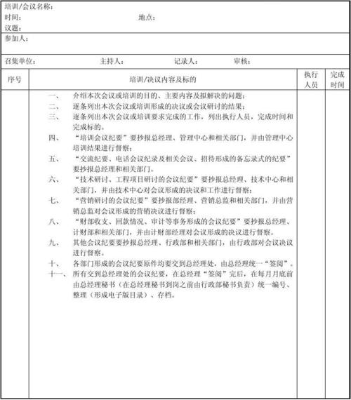 2022年关于培训的会议纪要模板 第3张