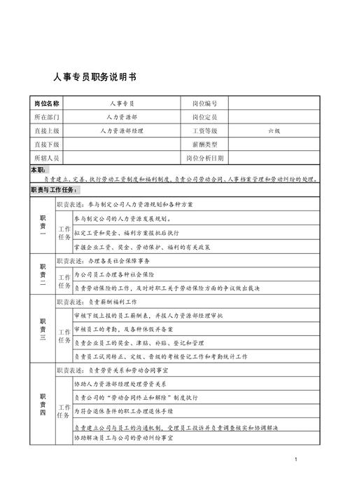 人力资源专员的主要职责 第2张