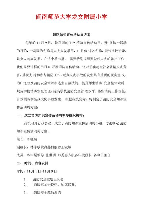 消防宣传日主题活动策划方案 第2张