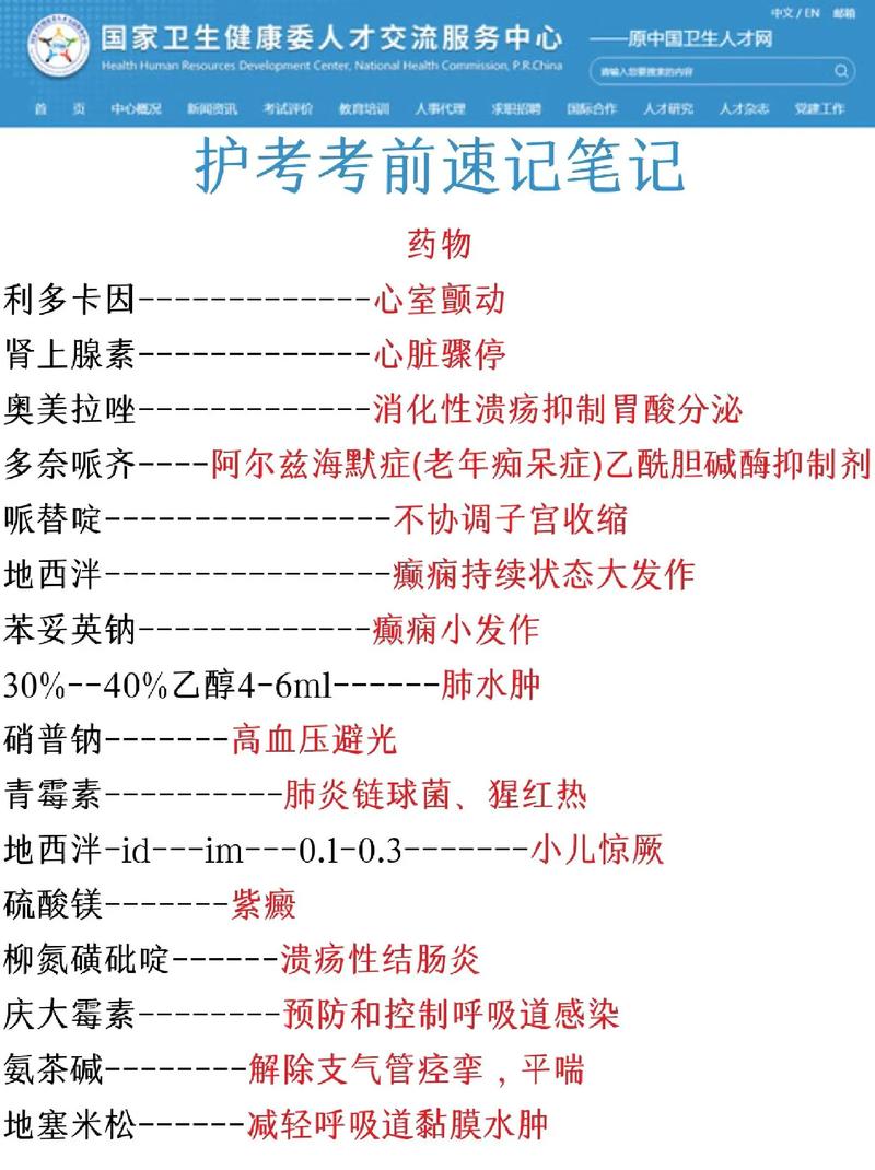 护士资格考试考场冲刺知识点 第1张