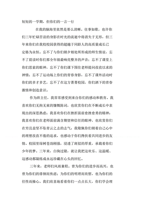 关于毕业班班主任的发言稿简短 第1张