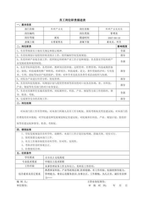 人事职位岗位职责模板五篇 第1张