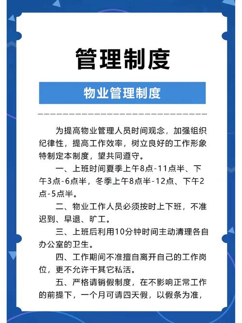 2022年关于物业的管理制度范例 第1张