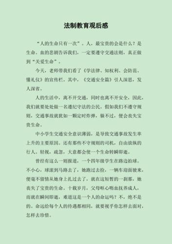 法治讲座观后感从法治教育中收获的心得体会 第2张