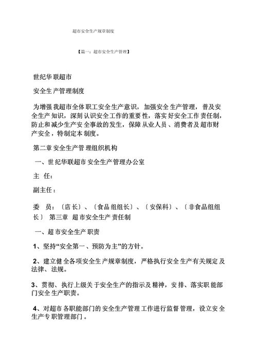 关于安全生产的规章制度例文 第3张