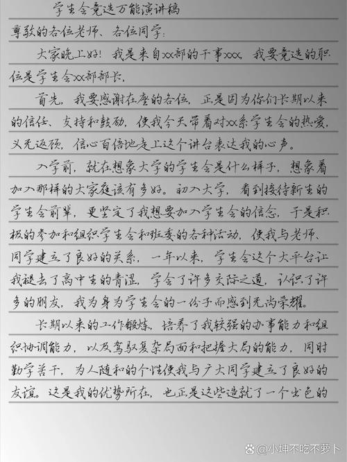 关于学生会竞选的发言稿精选 第3张