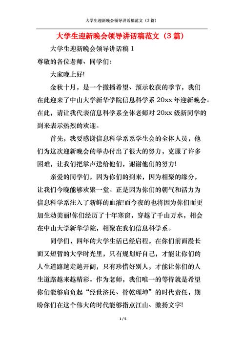 关于迎新晚会的发言稿大全 第2张