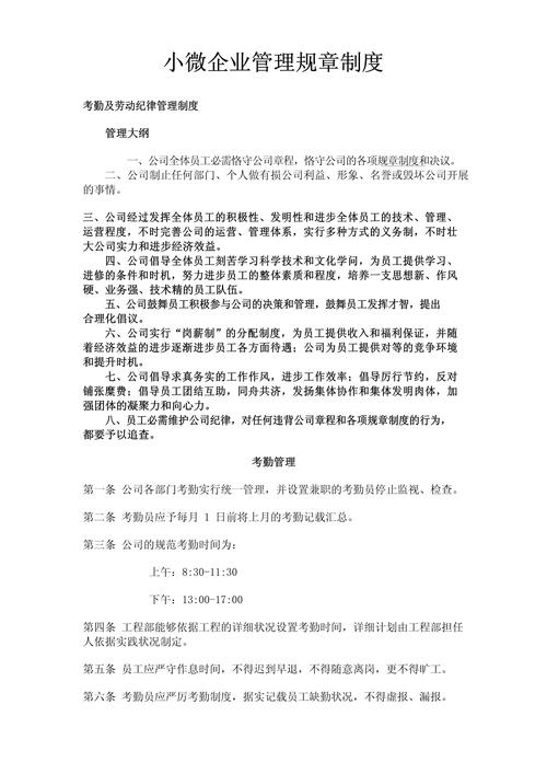 有关企业管理的规章制度例文 第2张