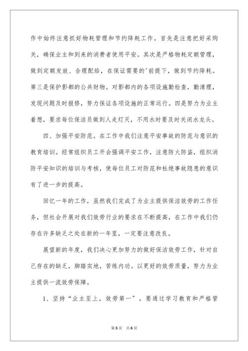 家政公司保洁年度总结 第1张