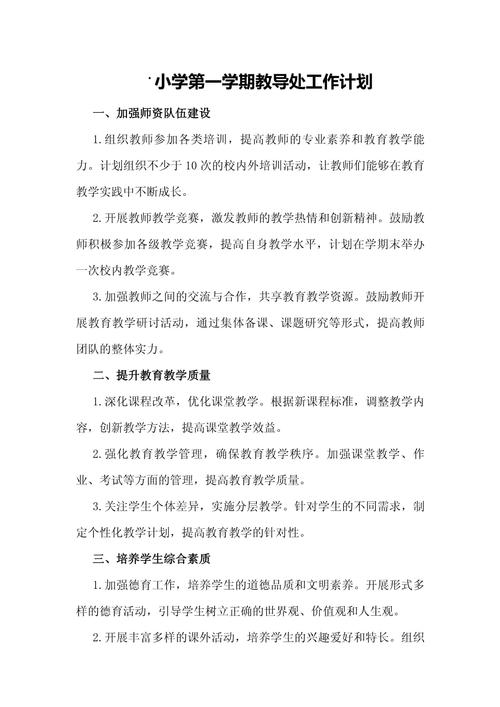 学校教导处个人计划范文 第2张